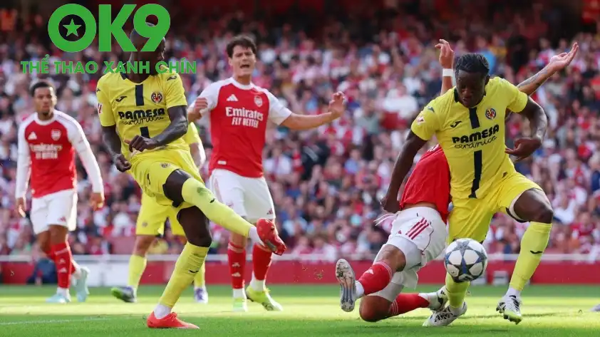 Pepe mở tỷ số cho Villarreal. (Ảnh: Sky Sports) Pepe mở tỷ số cho Villarreal. (Ảnh: Sky Sports)